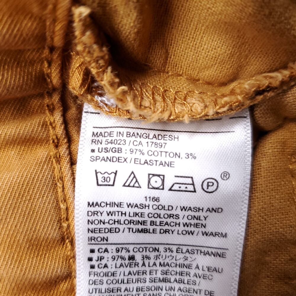 Banana Republic Skinny Fit Chino Pants Men 32x34 Brown Stretch Lived-In Preppy - Picture 9 of 11